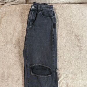 Black Distressed Jeans